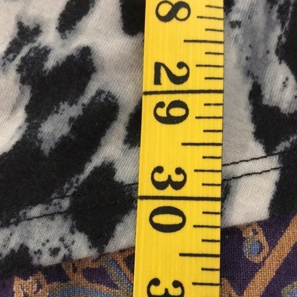 FADED Glory Open Front Cardigan Topper XL Abstract Animal Print Black White - Picture 9 of 9